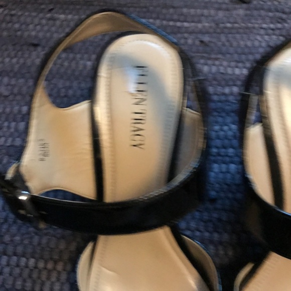 Ellen Tracy Black Patent Leather Ankle Strap Pumps - Picture 2 of 10